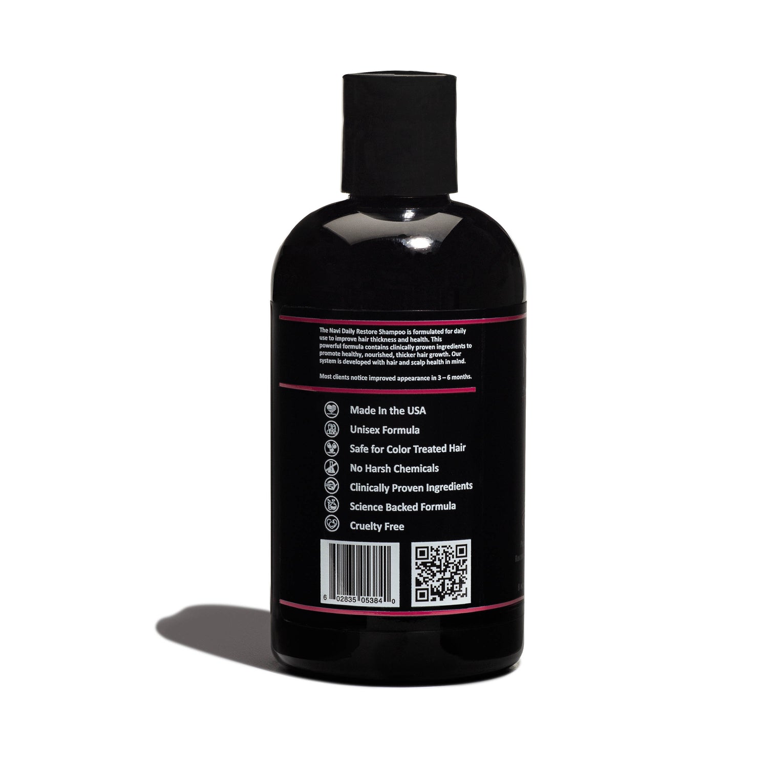 Daily Restore Shampoo with natural DHT Blocking Ingredients to help regrow thicker fuller hair