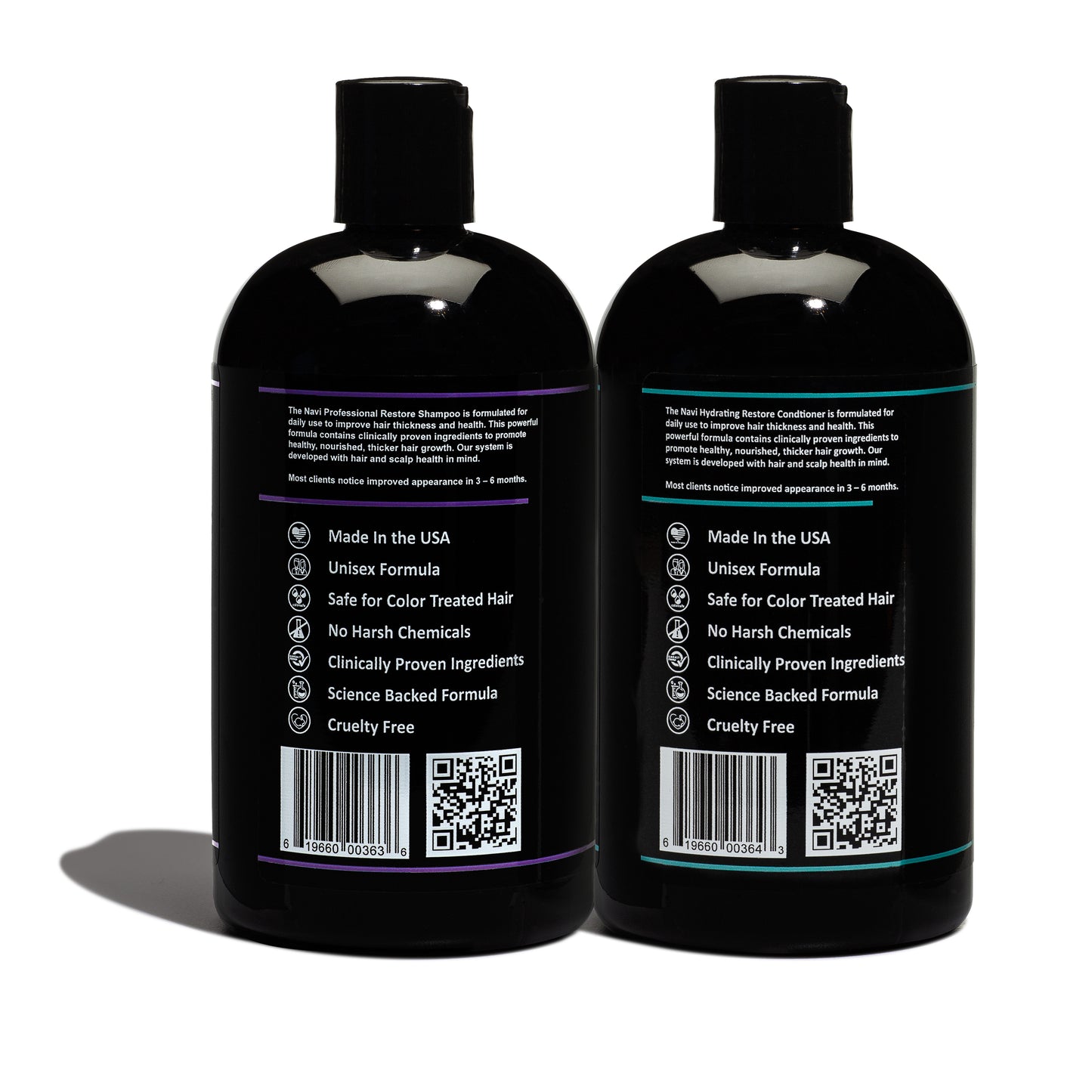 Navi Professional Strength Shampoo & Conditioner Set with DHT blocking ingredients known to help regrow thicker fuller healthier hair