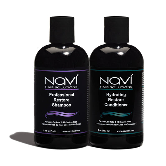 Navi Professional Strength Shampoo & Conditioner Set with DHT blocking ingredients known to help regrow thicker fuller healthier hair