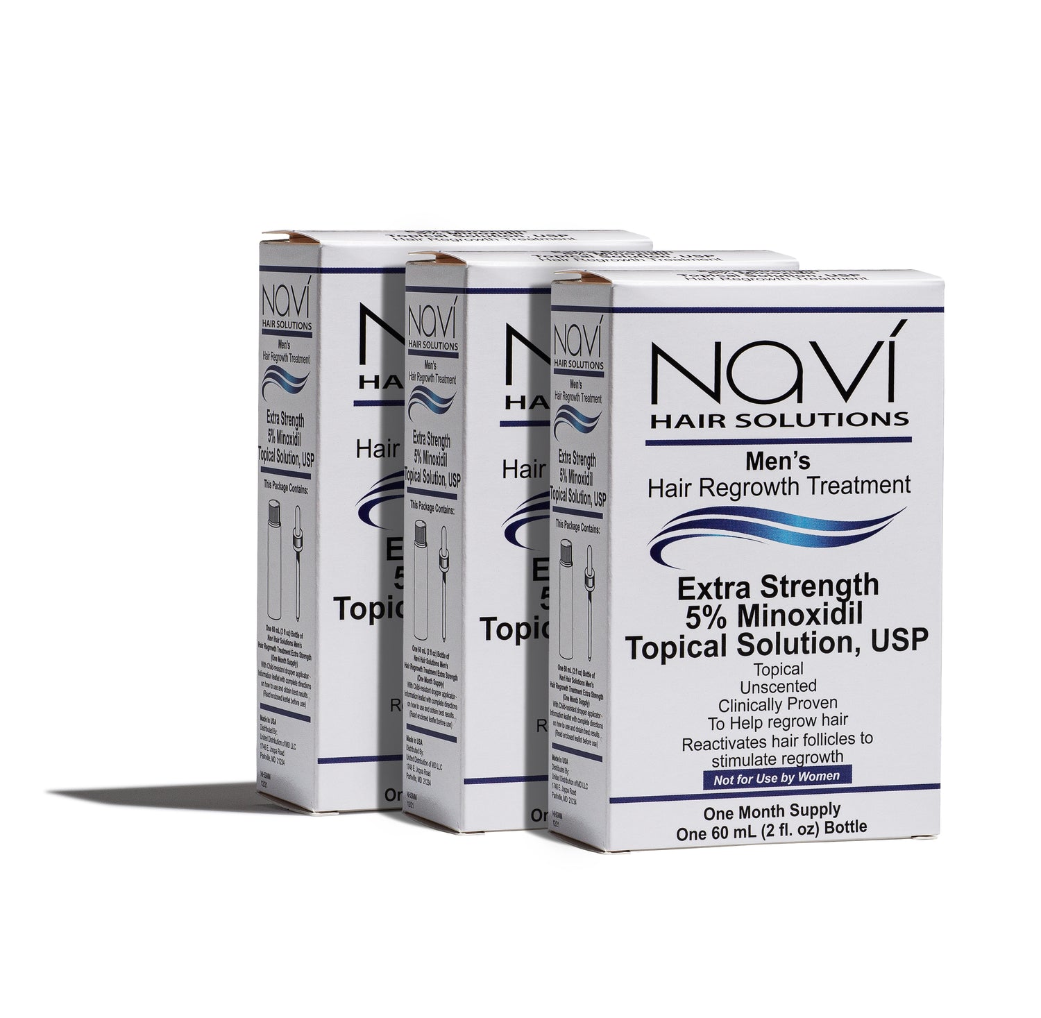 Navi Hair Solutions Men's 5% Minoxidil Topical Solution USP