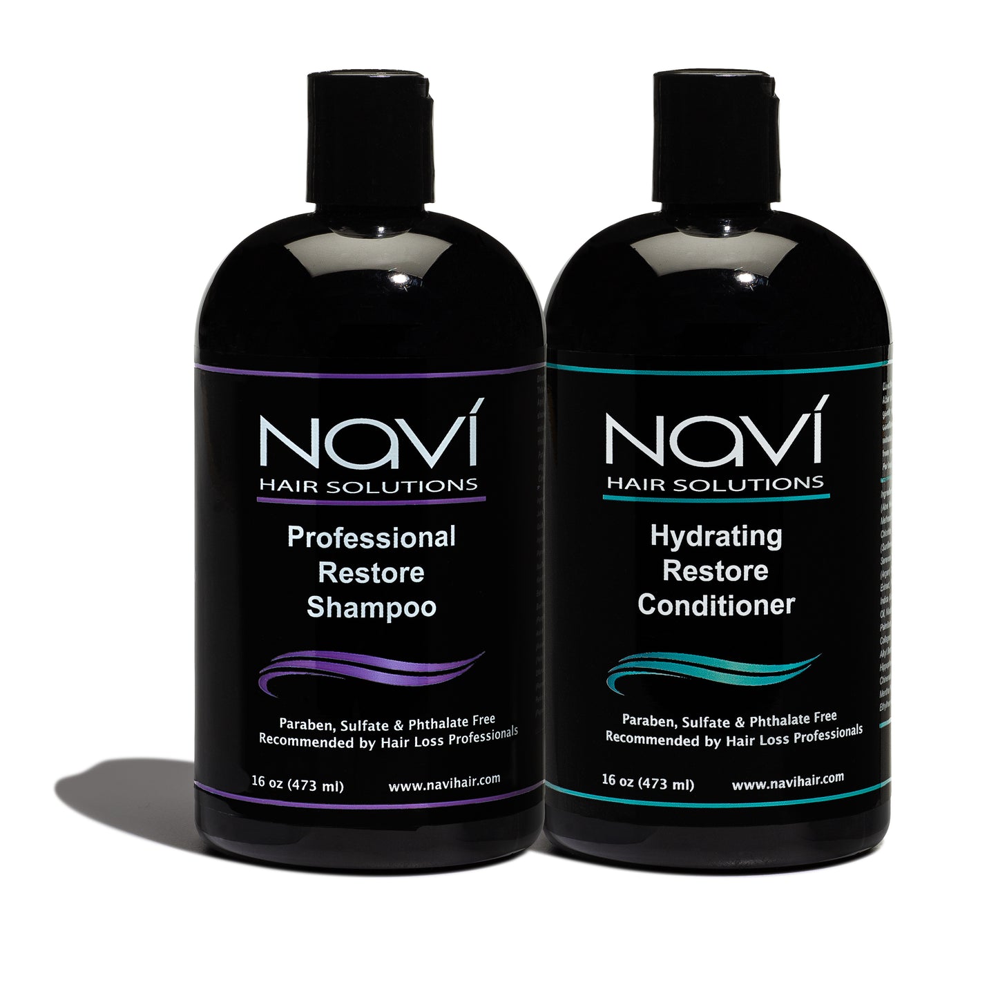 Navi Professional Strength Shampoo & Conditioner Set with DHT blocking ingredients known to help regrow thicker fuller healthier hair