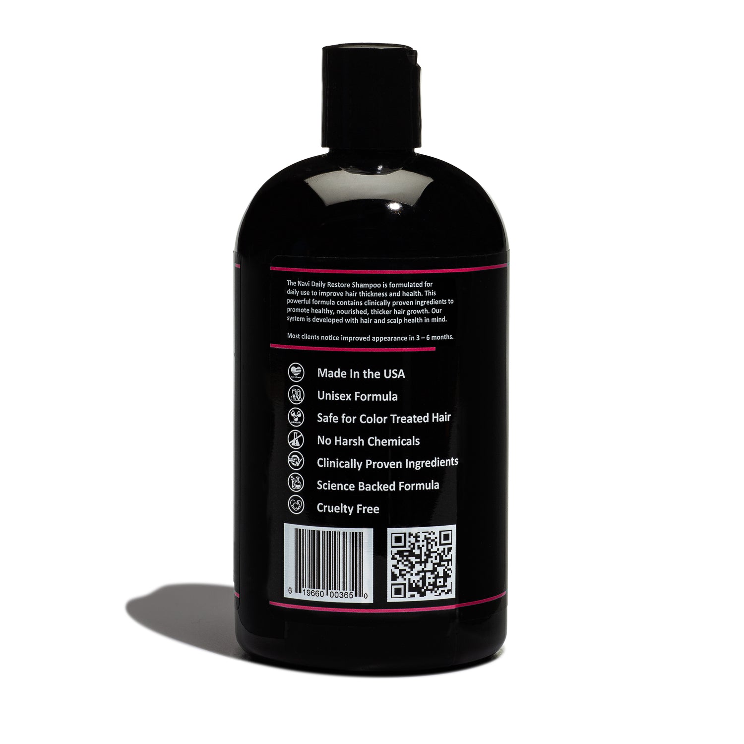Daily Restore Shampoo with natural DHT Blocking Ingredients to help regrow thicker fuller hair