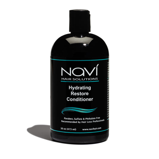 Navi Hydrating Restore Conditioner with DHT blocking ingredients known to help regrow thicker fuller hair